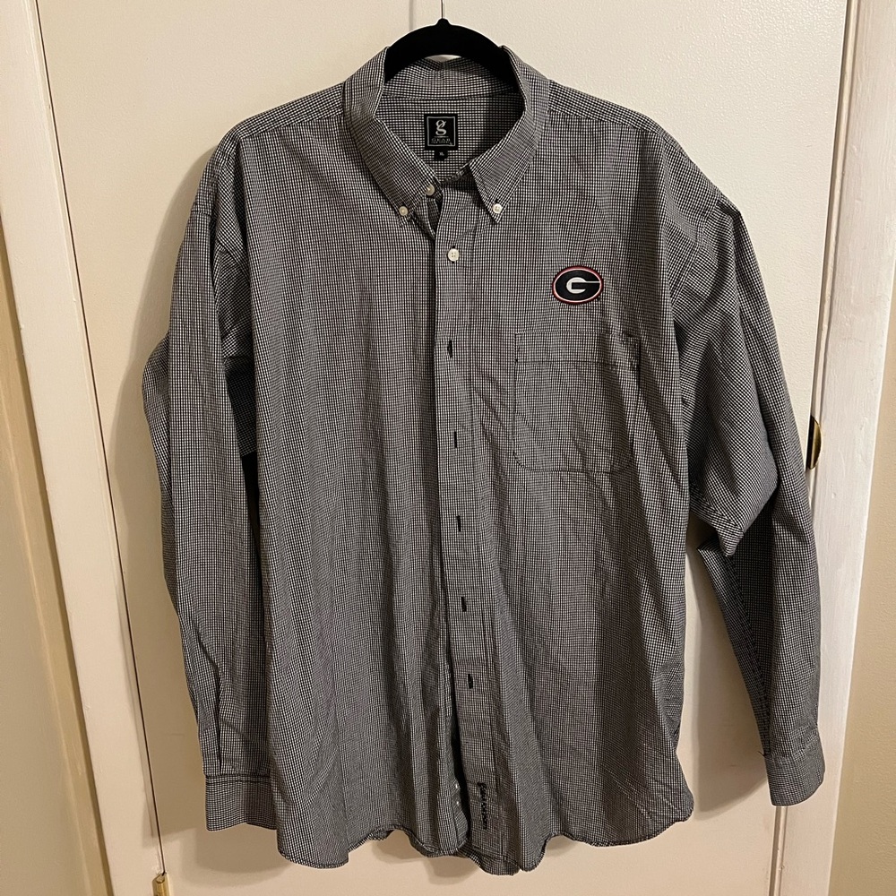 Gear For Sports Black and Gray Checkered Button-Down Shirt
